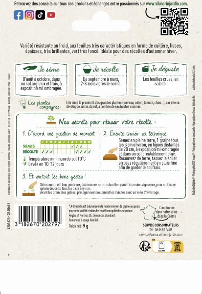 Potagères - Mâche Coquille de Louviers - Grand Modèle - MEDIA_PACKAGING_VERSO
